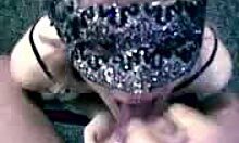 Mask-Wearing Amateur Slut Sucking Big Fat Dick