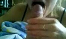 Blond Wife Sucks Big Cock With Passionate Ball Licking In Morning