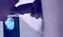 Naughty housewife amateur sucks small cock with tongue on cam