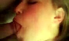 Look at this plump blonde getting her face fucked hard, blowjob up close!