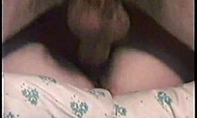 Hairy pussy getting banged hard on bed