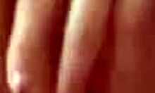 short-haired milf blonde sucks and masturbates big tits