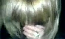 Blond-Haired Teen Sucks Dick While Masturbating with Big Tits