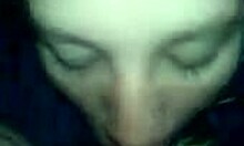 POV blowjob from a good-looking amateur girlfriend in her bedroom.