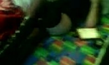 leggy milf strips in black stockings 😍