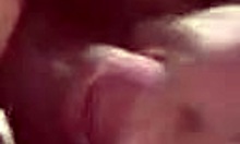 blond-haired amateur playing with his hot cock in lingerie.