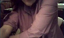 busty brunette milf strips and shows her big tits on web chat