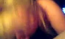 pale-skinned blonde sucking a meaty dick in POV