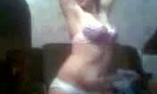 my wife in white panties teasing with her big tits