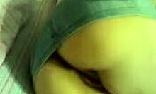 Tiny panties barely cover hot amateur holes