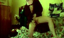 Barefoot homemade video of tall skinny girl openly fingering