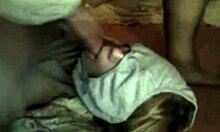 Masked blonde whore delivers submissive blowjob on camera. 🔥