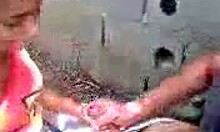 Indian teen GF deepthroats and gets pounded hard outdoors from behind