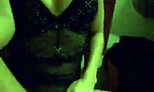 Dark-Haired MILF Strips and Masturbates on Webcam