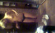 Playful Blonde With Bangs Jumping Around And Looking Hot