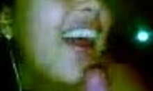 Dark-haired girlfriends making out and sucking it in POV!