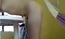 Thick blonde beauty banged doggystyle with blowjob.