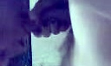 Naughty housewife amateur sucks small cock with tongue on cam