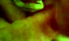 Mature brunette blows small cock intensely, fingering big pussy lips close-up