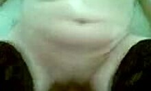 Chubby amateur in black stockings destroyed in POV 😈