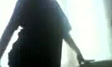 leggy milf strips in black stockings 😍