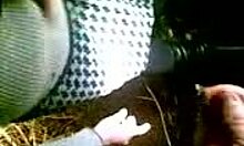 See this dark-haired whore sucking a fat cock on cam? She's an expert!