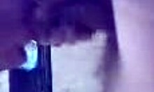 Naughty housewife amateur sucks small cock with tongue on cam