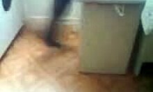 leggy milf strips in black stockings 😍