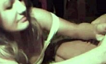 Blonde babe blows guy deeply.