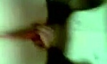 Mature slut in red thong finger-blasting on all fours