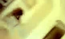 short-haired milf blonde sucks and masturbates big tits