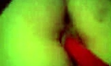 i fucked her tight pussy hard with a red dildo