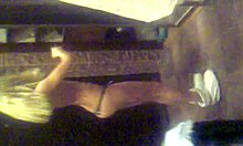 Playful Blonde With Bangs Jumping Around And Looking Hot