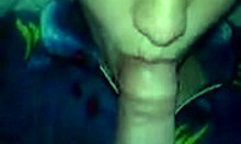 POV blowjob from a good-looking amateur girlfriend in her bedroom.