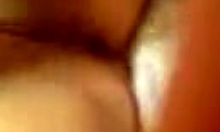 Redhead's smooth pussy fingered and fucked hard in pov close-up