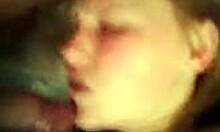 Look at this plump blonde getting her face fucked hard, blowjob up close!