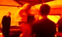 This blonde in black panties did a little strip show for fun.