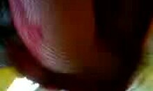 Blonde hottie in fishnets flashes upskirt