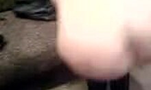 milf strips in stockings and panties, shaking ass passionately