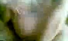 my wife in white panties teasing with her big tits