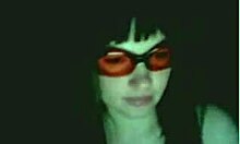 Vixen stars shades clad in solo striptease revealing her assets