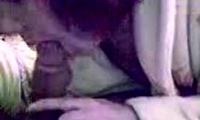 In this POV scene, the mature redhead amateur passionately sucks a fat cock, looking incredibly hot.