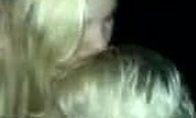 I love watching my two blond girlfriends kiss and fist