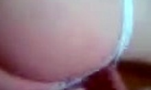 my wife in white panties teasing with her big tits