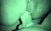 Night vision captures a BOOZED-UP amateur beauty giving BLOWJOB in socks