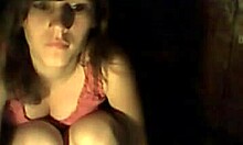 brunette in pink showing off her young hot body 😍