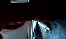 Dark-haired amateur feels the thrill of handling a big cock