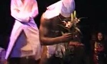 Naughty Dark-Haired Hottie Worships A Black Pharaoh In Public.