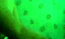 Brown-haired girlfriend chats on webcam in bedroom.