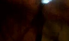 Remarkably busty amateur sucks cock hard in the dark